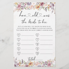 Lámina Flores silvestres ¿Qué edad tenía la novia para ju