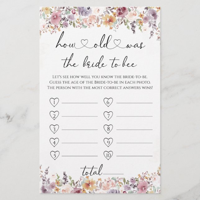 Lámina Flores silvestres ¿Qué edad tenía la novia para ju (Anverso)