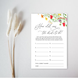 Lámina Flores silvestres ¿Qué edad tiene la novia para se