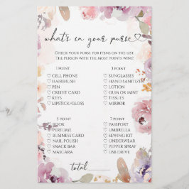 Lámina Flores silvestres qué hay en tu juego de bolsos