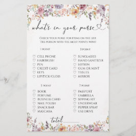 Lámina Flores silvestres qué hay en tu juego de bolsos