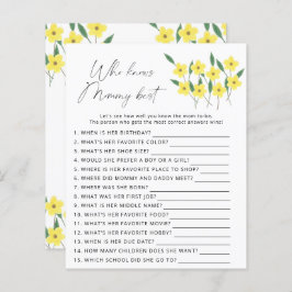 Lámina Flores silvestres Quién conoce el mejor juego de m