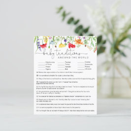 Lámina Flores silvestres tradiciones de bebés en todo el 