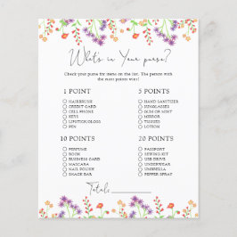 Lámina Flores silvestres Whats en tu juego de bolsos