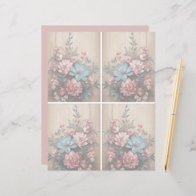 Lámina Flores Sombra Fondo de la luz suave (Anverso/Reverso In Situ)