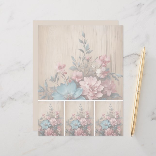 Lámina Flores Sombra Fondo de la luz suave (Anverso/Reverso In Situ)