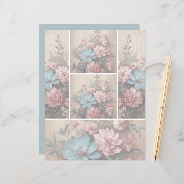 Lámina Flores Sombra Fondo de la luz suave (Anverso/Reverso In Situ)