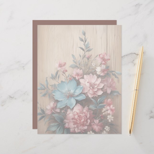 Lámina Flores Sombra Fondo de la luz suave (Anverso/Reverso In Situ)