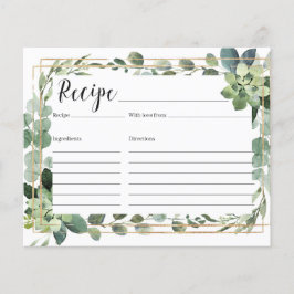 Lámina Flores suculentas y chapa de la receta de oro de l