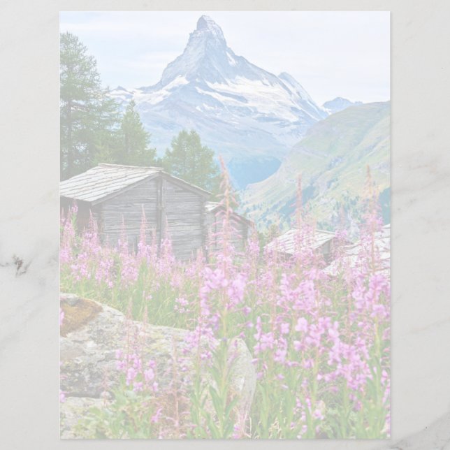 Lámina Flores | Summer Matterhorn Suiza (Anverso)