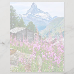 Lámina Flores Summer Matterhorn Suiza