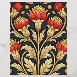 Lámina Flores Vintage Art Nouveau Diario Chatarra Scrapbo