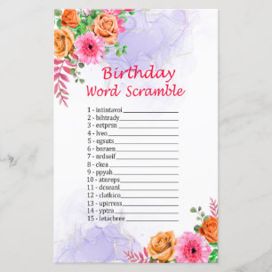 Lámina Flowday Word Scramble Game