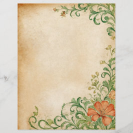 Lámina Flower Page Scrapbook & Junk Journal Supplies
