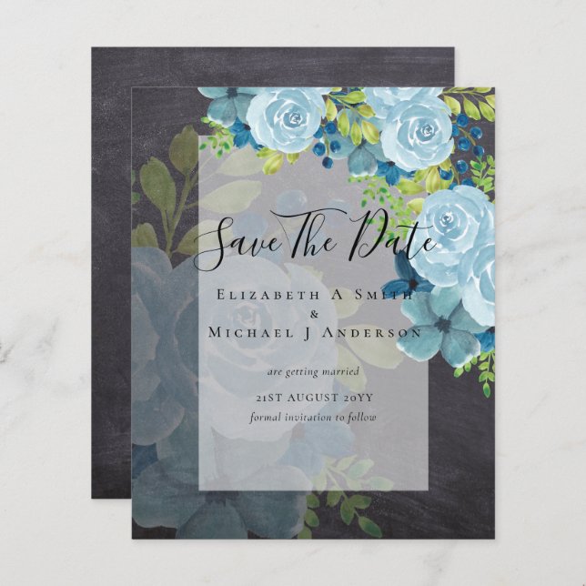 LÁMINA FLUJOS AZULES DOSTILES GUARDAR FECHAS - PRESUPUEST (Anverso / Reverso)