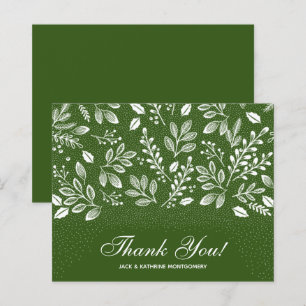 Lámina Foliage de presupuesto Guión blanco Verde Gracias