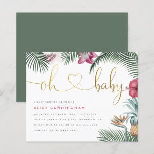 Lámina Foliage tropical presupuestal Oh Baby Gold Baby Sh