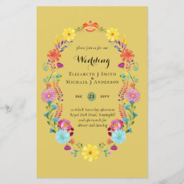 Lámina Folkart Flower Fiesta Wedting Boda
