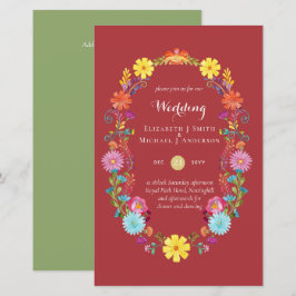 Lámina Folkart Flower Fiesta Wedting Boda