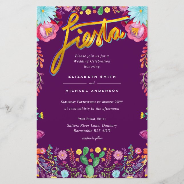 Lámina Folkart Flower Fiesta Wedting Boda (Anverso)
