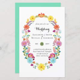 Lámina Folkart Flower Fiesta Wedting Boda