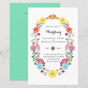 Lámina Folkart Flower Fiesta Wedting Boda