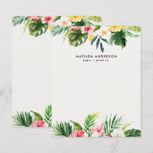 Lámina Follaje moderno tropical botánico floral