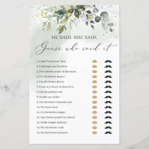 Lámina Follaje verde de Boho dijo que dijo que el juego d