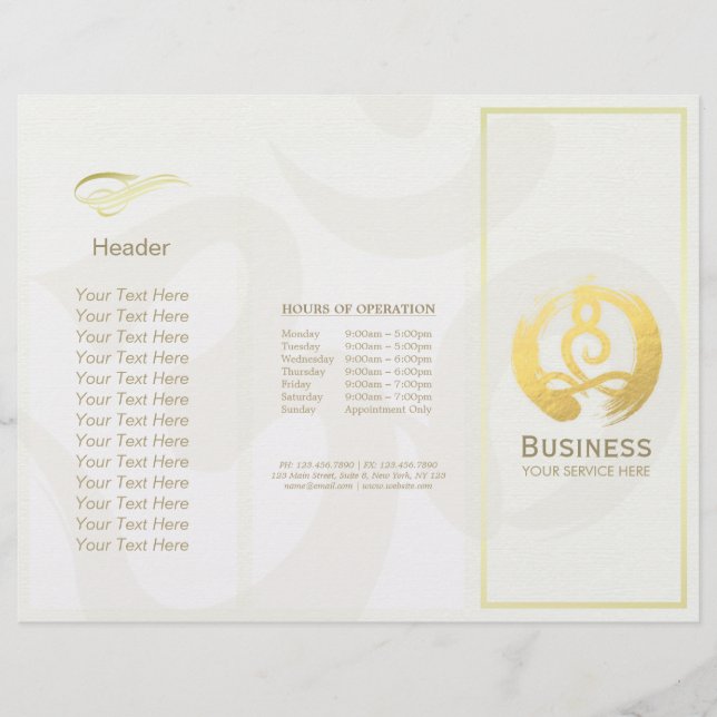 Lámina Folletos de Masaje de Yoga Triple Fold Postura de  (Anverso)