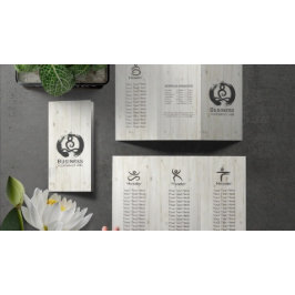 Lámina Folletos de Masaje de Yoga Triple Fold Postura de 