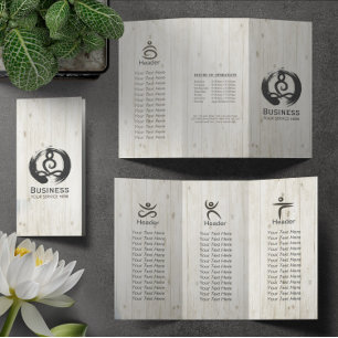 Lámina Folletos de Masaje de Yoga Triple Fold Postura de