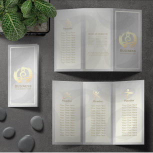 Lámina Folletos de Masaje de Yoga Triple Fold Postura de