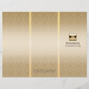Lámina Folletos modernos de lujosos monogramas de oro tri
