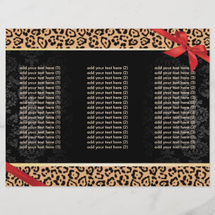 Lámina Folletos Tri-Plegables de Estampado de Leopardo y