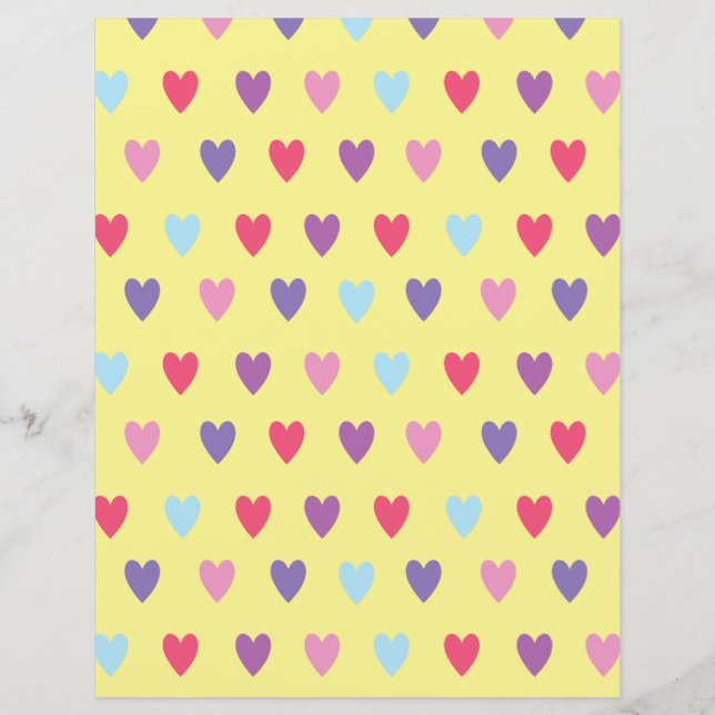 Lámina Fondo amarillo con corazón (Anverso)