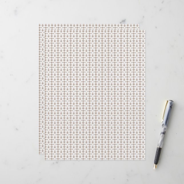 Lámina fondo blanco con un patrón marrón (Anverso/Reverso In Situ)