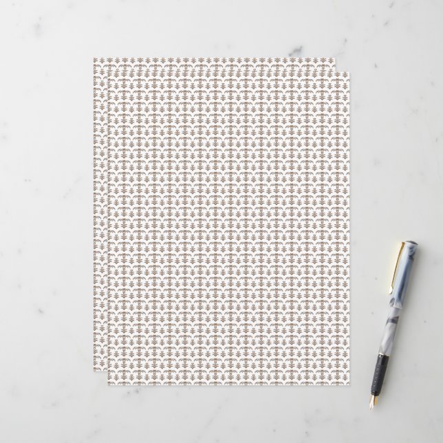 Lámina fondo blanco con un patrón marrón (Anverso/Reverso In Situ)