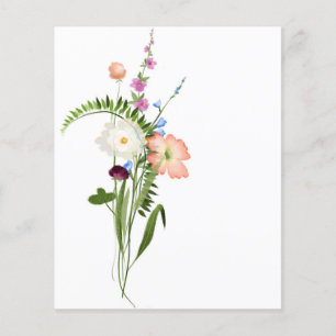 Lámina fondo de álbum de recortes de ramo de flores silve