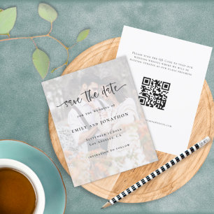 Lámina Fondo De Foto Presupuestaria Boda QR Guardar La Fe