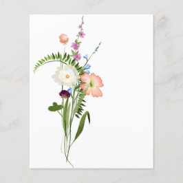 Lámina Fondo de raspado de ramas de flores silvestres