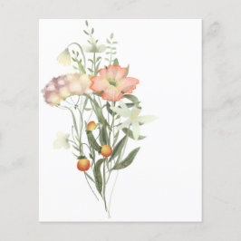 Lámina Fondo de raspado de ramas de flores silvestres