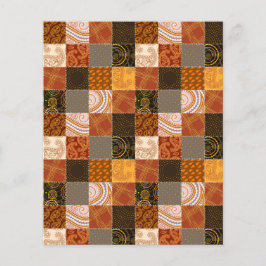Lámina Fondo de scrapbook de patchwork de otoño
