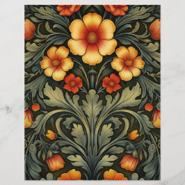 Lámina Fondo de Scrapbook Floral Vintage Art Nouveau
