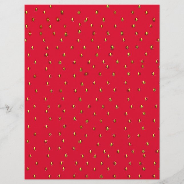 Lámina Fondo divertido de fresa rojo (Anverso)