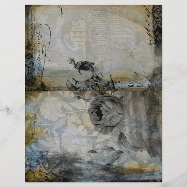 Lámina Fondo floral alterado (Anverso)