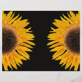 Lámina Fondo negro simétrico del amarillo del girasol