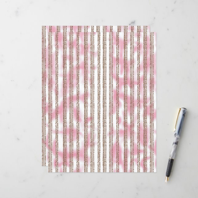 Lámina fondo rayado rosa y blanco (Anverso/Reverso In Situ)