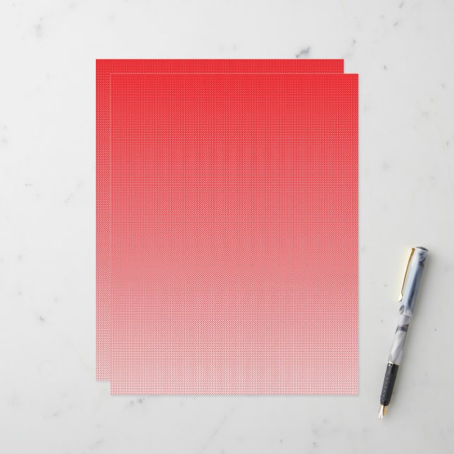 Lámina fondo rojo y blanco con cuadrados pequeños (Anverso/Reverso In Situ)