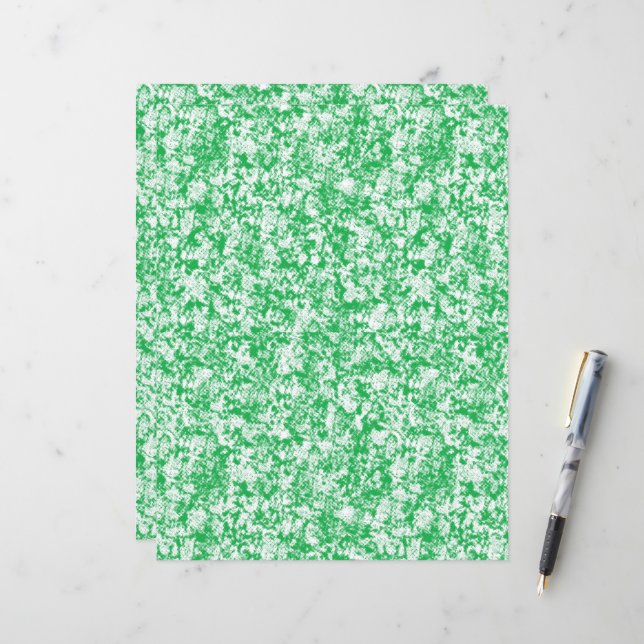 Lámina fondo verde y blanco con pequeños puntos blancos (Anverso/Reverso In Situ)