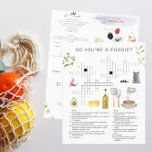 Lámina Foodie Chef Watercolor Receta Crossword Puzzle<br><div class="desc">Los rompecabezas de cruz son perfectos para el desarrollo cerebral. Son una forma perfecta de pasar el tiempo en el interior. Estos hacen grandes regalos. Pida un grupo y envíelos por correo con una carta a toda tu familia y amigos. Agregue la redacción de su personalizado a este diseño utilizando...</div>